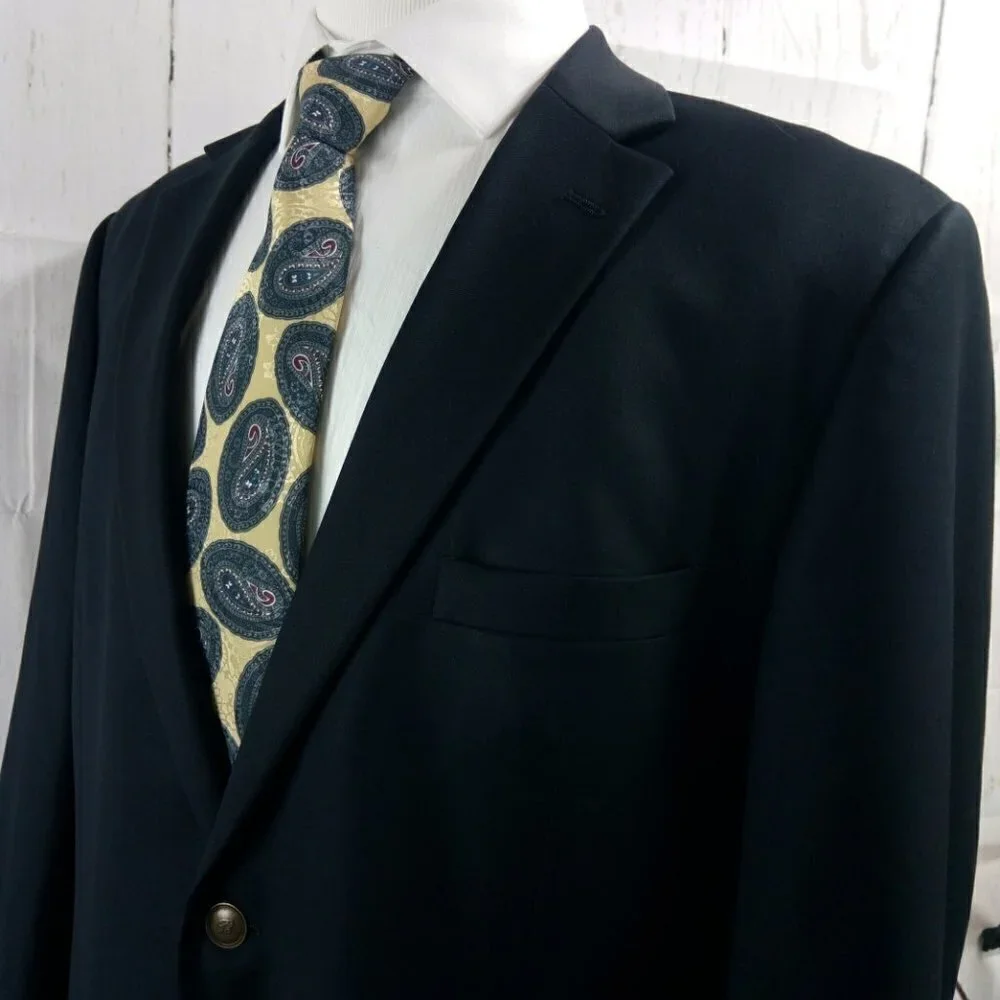 Tasso Elba Macys Cashmere Blend Black Suit Blazer